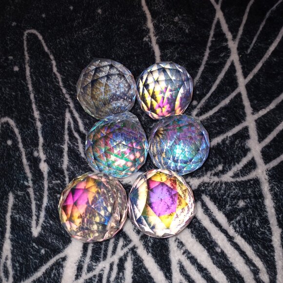 3 Piece Crystal Suncatcher Clear Crystal Ball Prism Suncatchers - 3 Pieces - Picture 12 of 13